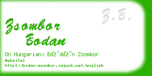 zsombor bodan business card